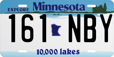 MN license plate 161NBY
