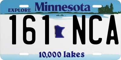 MN license plate 161NCA