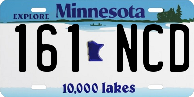 MN license plate 161NCD