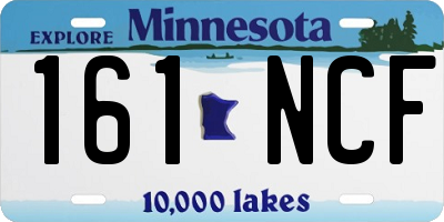 MN license plate 161NCF