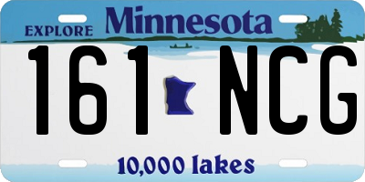 MN license plate 161NCG