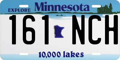 MN license plate 161NCH