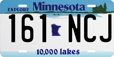 MN license plate 161NCJ