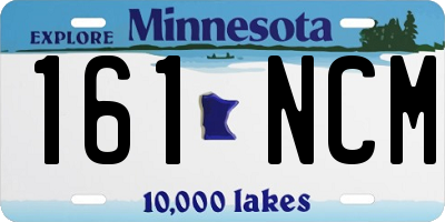 MN license plate 161NCM