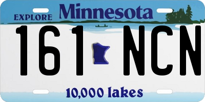 MN license plate 161NCN