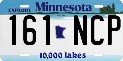 MN license plate 161NCP