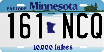 MN license plate 161NCQ
