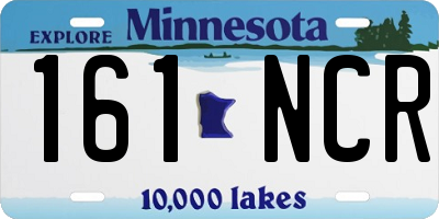 MN license plate 161NCR