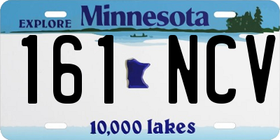 MN license plate 161NCV