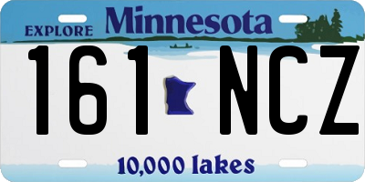 MN license plate 161NCZ