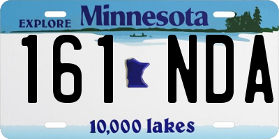 MN license plate 161NDA
