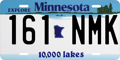 MN license plate 161NMK