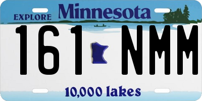 MN license plate 161NMM