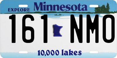 MN license plate 161NMO