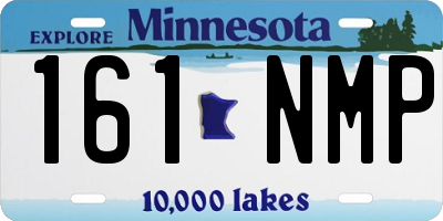 MN license plate 161NMP