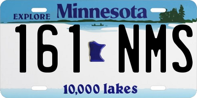 MN license plate 161NMS