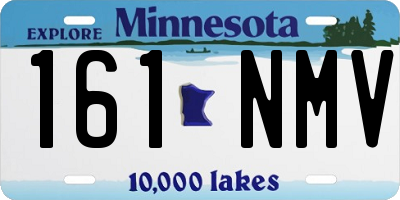 MN license plate 161NMV