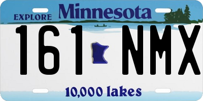 MN license plate 161NMX