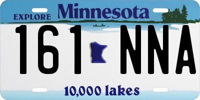 MN license plate 161NNA