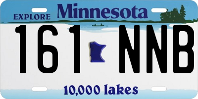 MN license plate 161NNB