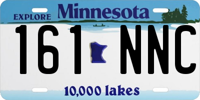 MN license plate 161NNC