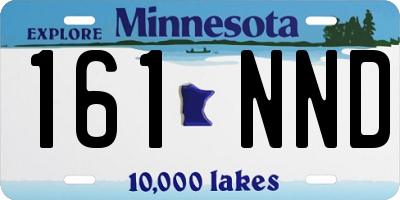 MN license plate 161NND