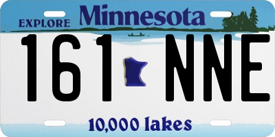 MN license plate 161NNE