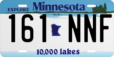 MN license plate 161NNF