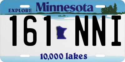 MN license plate 161NNI