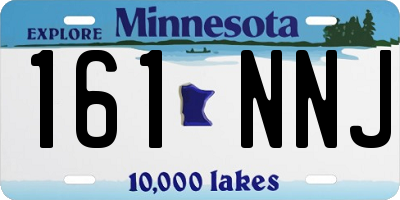 MN license plate 161NNJ