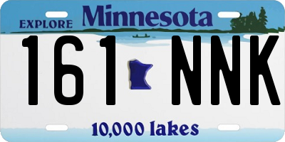 MN license plate 161NNK