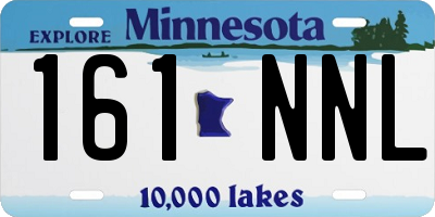 MN license plate 161NNL