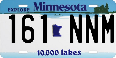 MN license plate 161NNM