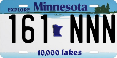 MN license plate 161NNN