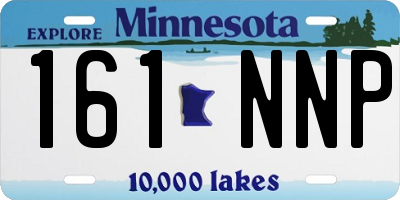 MN license plate 161NNP