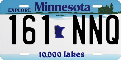 MN license plate 161NNQ