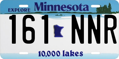 MN license plate 161NNR