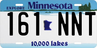 MN license plate 161NNT