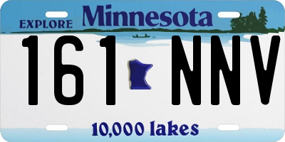 MN license plate 161NNV