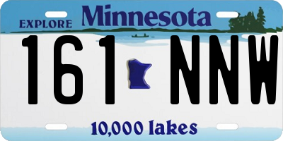 MN license plate 161NNW