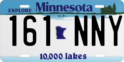 MN license plate 161NNY