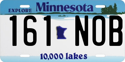 MN license plate 161NOB