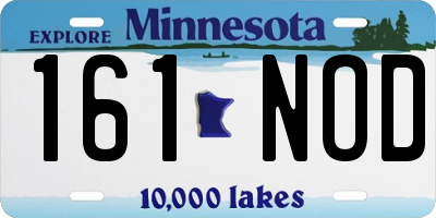 MN license plate 161NOD