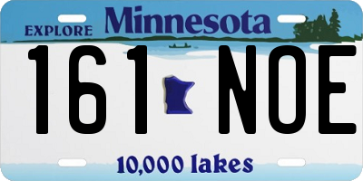MN license plate 161NOE