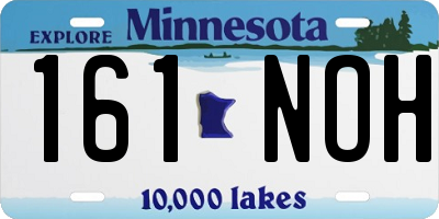 MN license plate 161NOH
