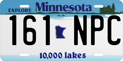 MN license plate 161NPC