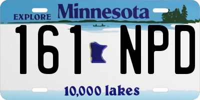 MN license plate 161NPD