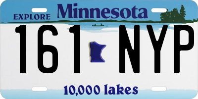 MN license plate 161NYP