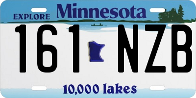 MN license plate 161NZB