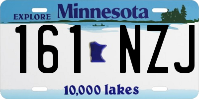 MN license plate 161NZJ